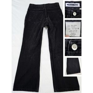 Vintage Anchor Blue Jeans 11/12 M Made in USA Black‎ Faded Baggy Skater Denim
